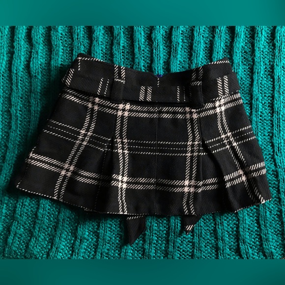 Y2k American Eagle low rise pleated micro mini wool skirt - Picture 5 of 16